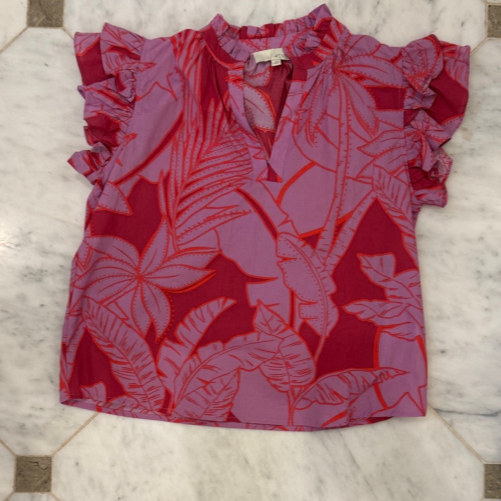 Pinch Red and Purple Floral Blouse